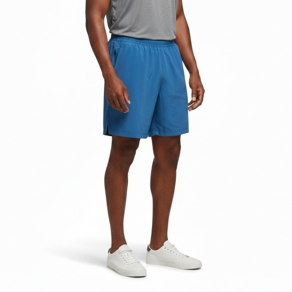 Xersion Blue Quick-Dri Athletic Training Shorts Zip Pocket Stretch Size XL